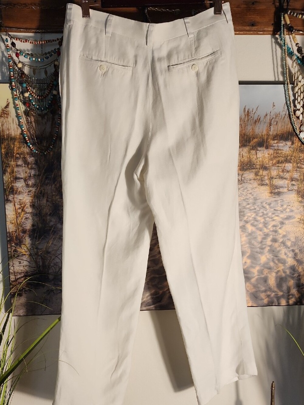 Cubavera White Linen Blend Chinos - Picture 8 of 11